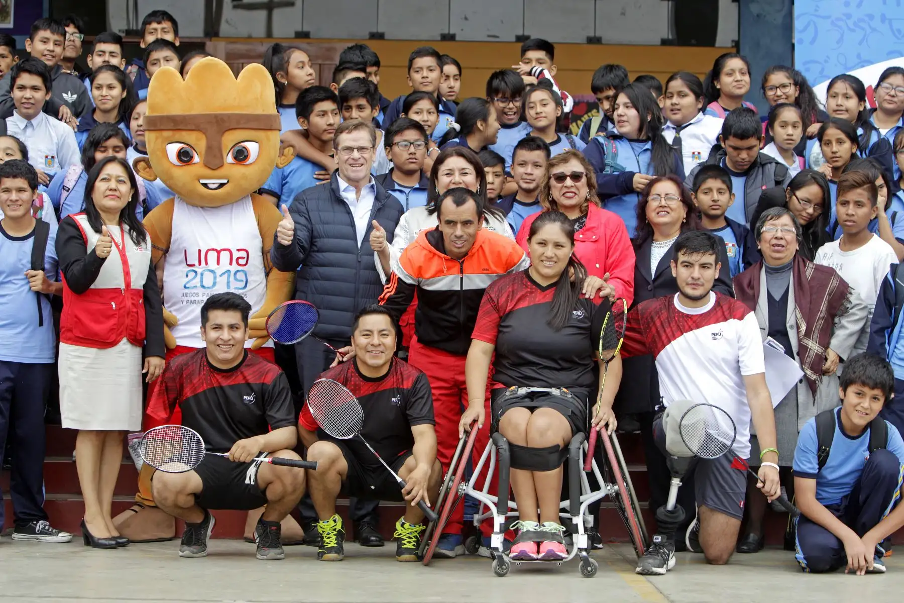 Lima 2019 celebra A 100 días de los Juegos Parapanamericanos en colegio de La Victoria.
Foto: ANDINA/Lima 2019