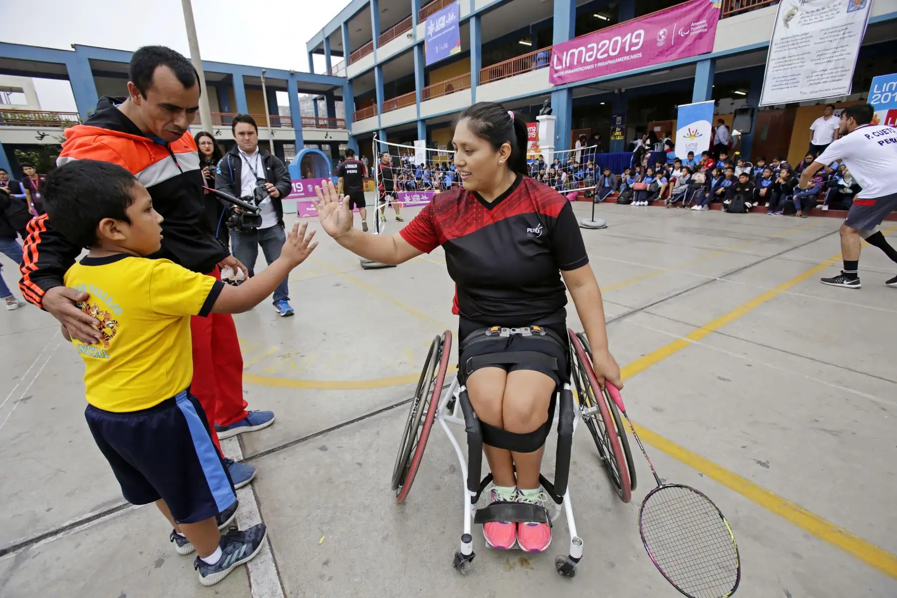 Lima 2019 celebra A 100 días de los Juegos Parapanamericanos en colegio de La Victoria.
Foto: ANDINA/Lima 2019