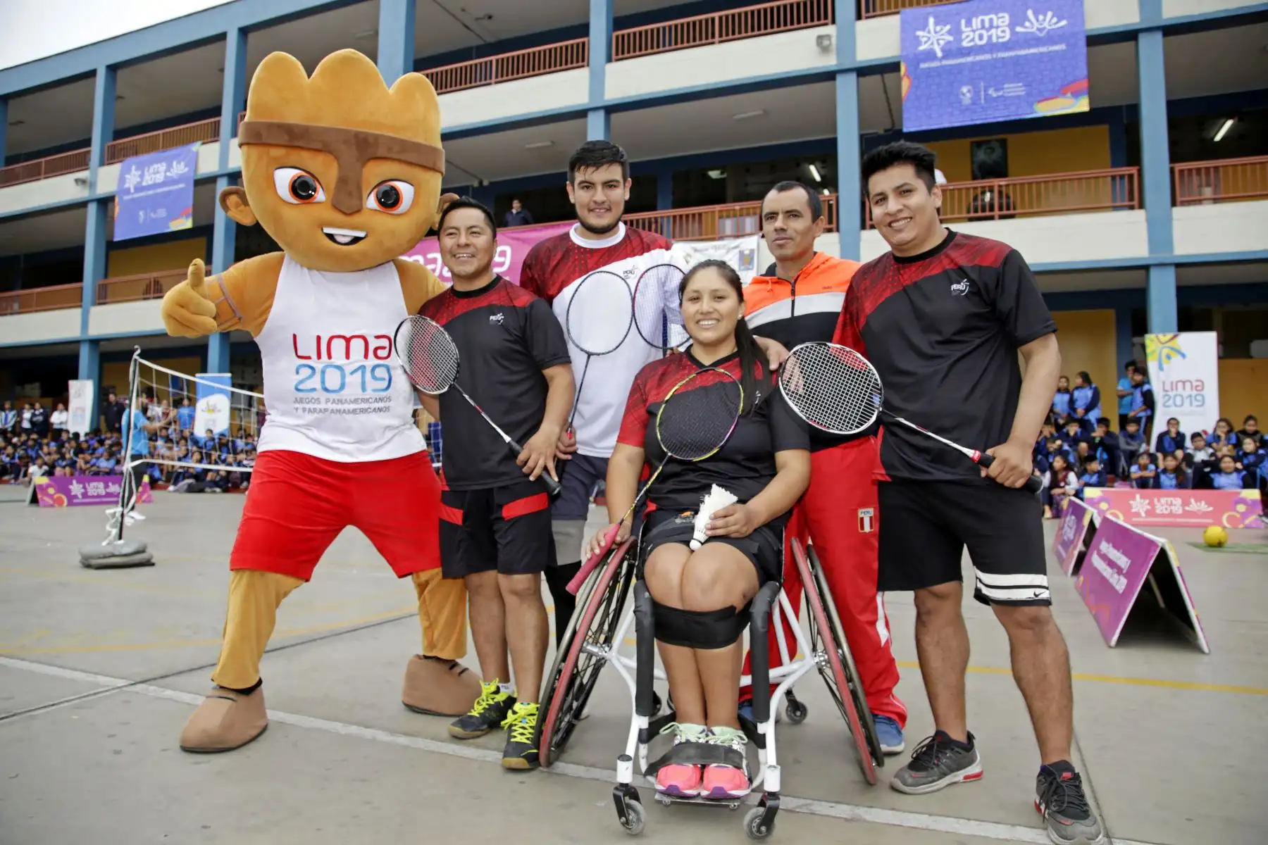 Lima 2019 celebra A 100 días de los Juegos Parapanamericanos en colegio de La Victoria.
Foto: ANDINA/Lima 2019