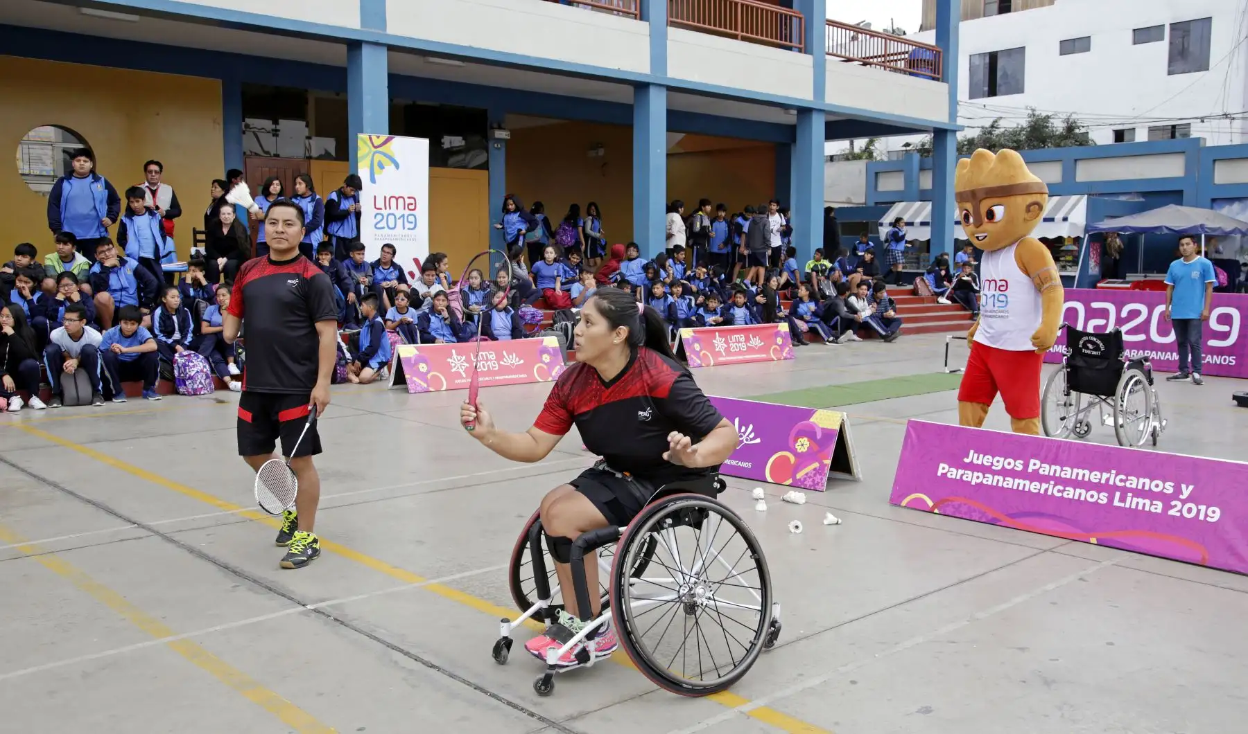 Lima 2019 celebra A 100 días de los Juegos Parapanamericanos en colegio de La Victoria.
Foto: ANDINA/Lima 2019