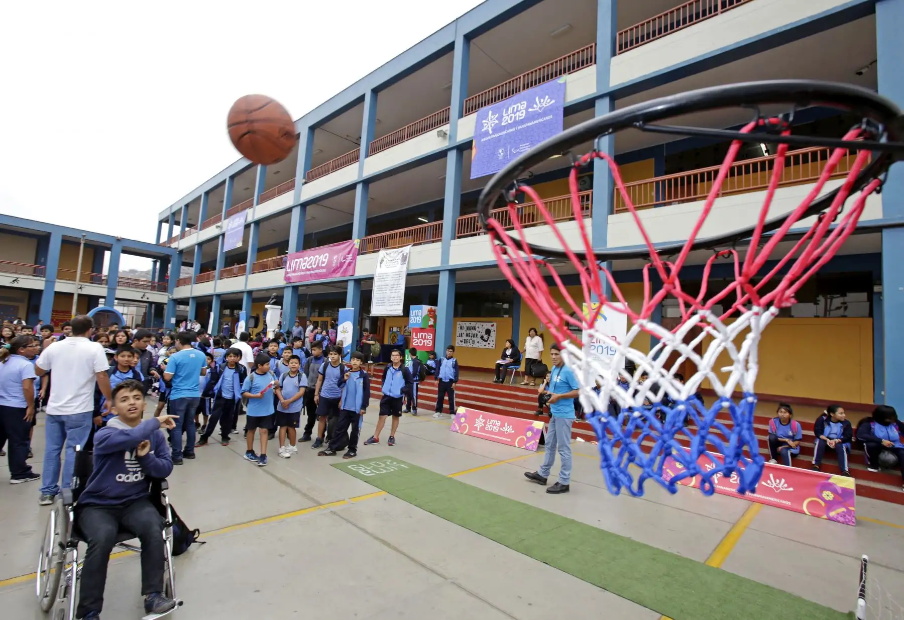 Lima 2019 celebra A 100 días de los Juegos Parapanamericanos en colegio de La Victoria.
Foto: ANDINA/Lima 2019