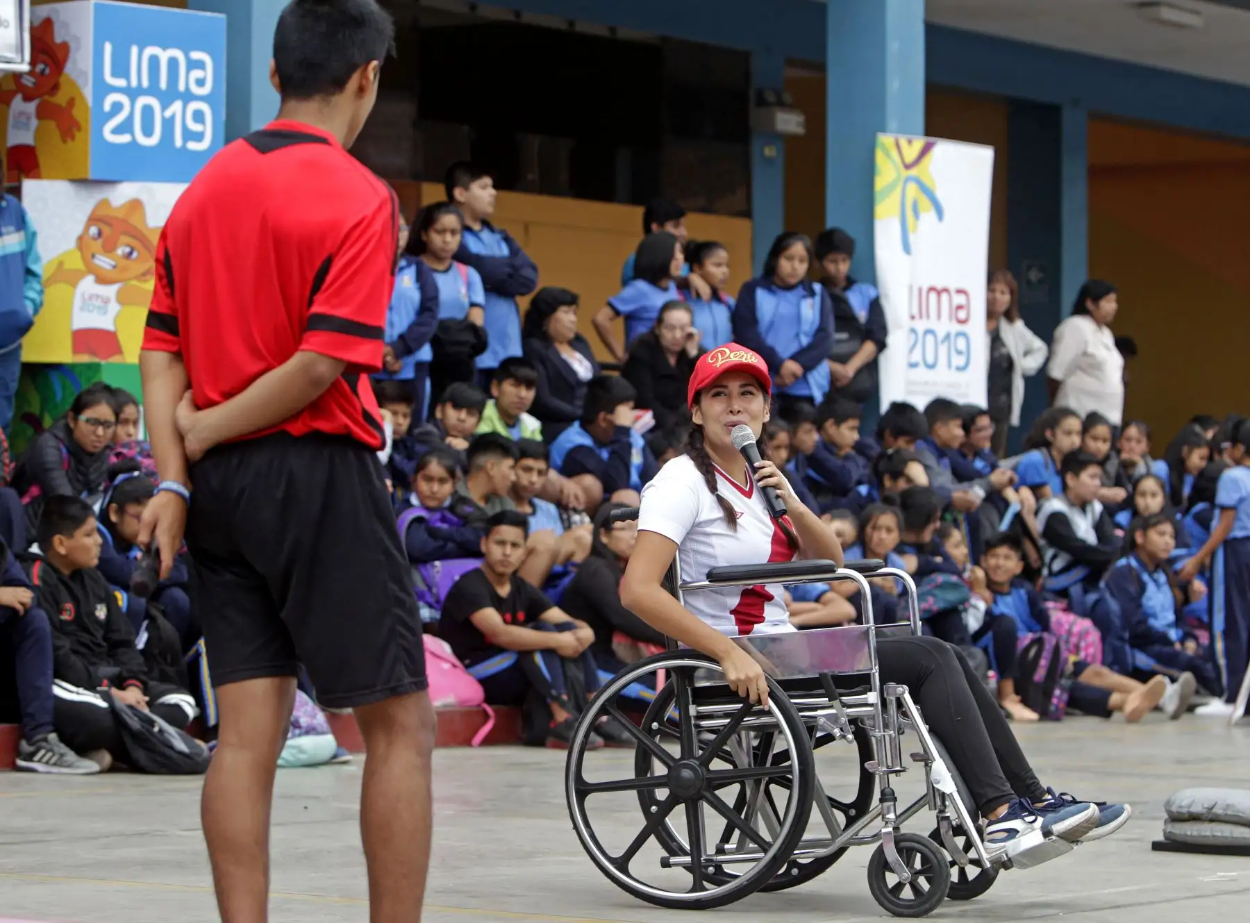 Lima 2019 celebra A 100 días de los Juegos Parapanamericanos en colegio de La Victoria.
Foto: ANDINA/Lima 2019