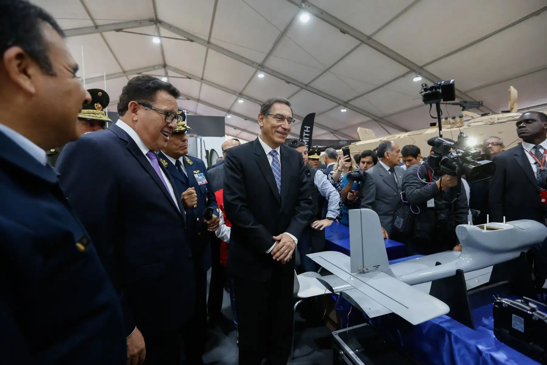 Presidente Martín Vizcarra inaugura el VII Salón Internacional de Tecnología para la Defensa y Prevención de Desastres – SITDEF 2019. Foto: ANDINA/ Prensa Presidencia