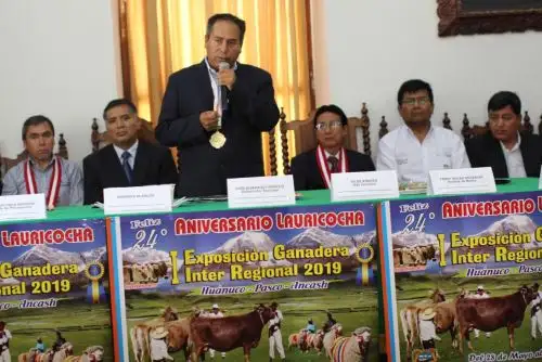 Alcalde provincial de Lauricocha, Edison Díaz Esquive,l presenta programa de actividades oficiales por el 24 aniversario de creación política