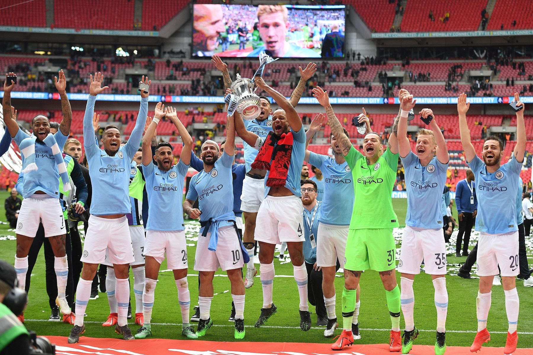 Manchester City campeonó en la FA Cup. Foto:AFP.