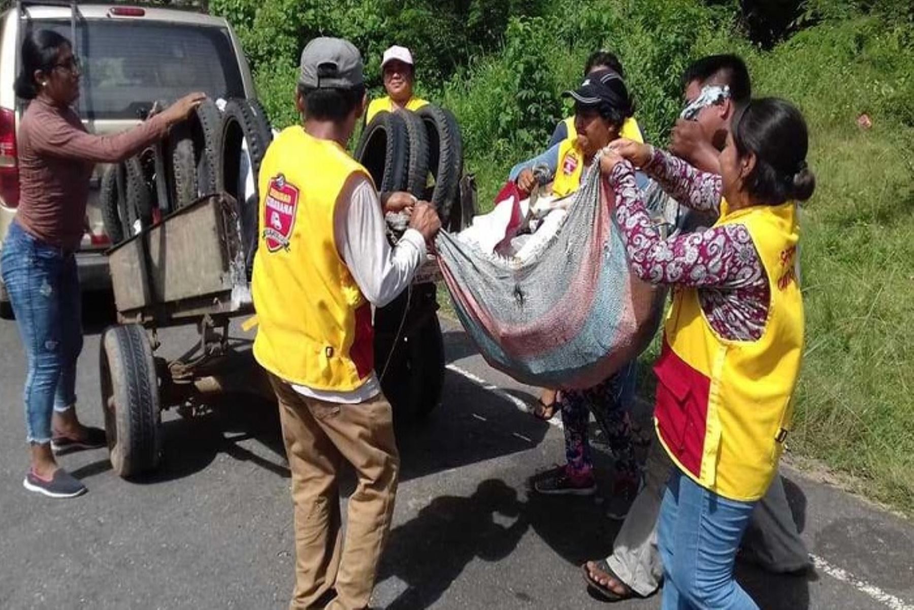 El recojo de basura de la carretera Fernando  Belaunde Terry fue motivada y coordinada por el subprefecto de Shapaja, Jorge Marcelo Del Castillo.