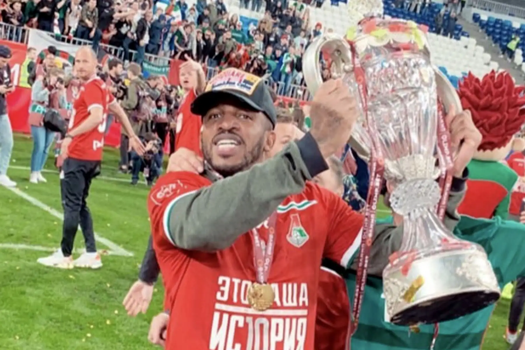 Jefferson Farfán campeón en Rusia con su equipo Lokomotiv por la Copa Nacional.
Foto: ANDINA/ jefferson_farfan_oficial