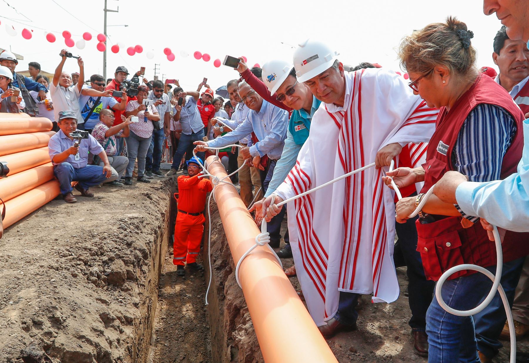 Ministerio de Vivienda ejecuta proyecto de agua potable que beneficiará a 15,000 pobladores del distrito de Pomalca, en Chiclayo. ANDINA/Difusión