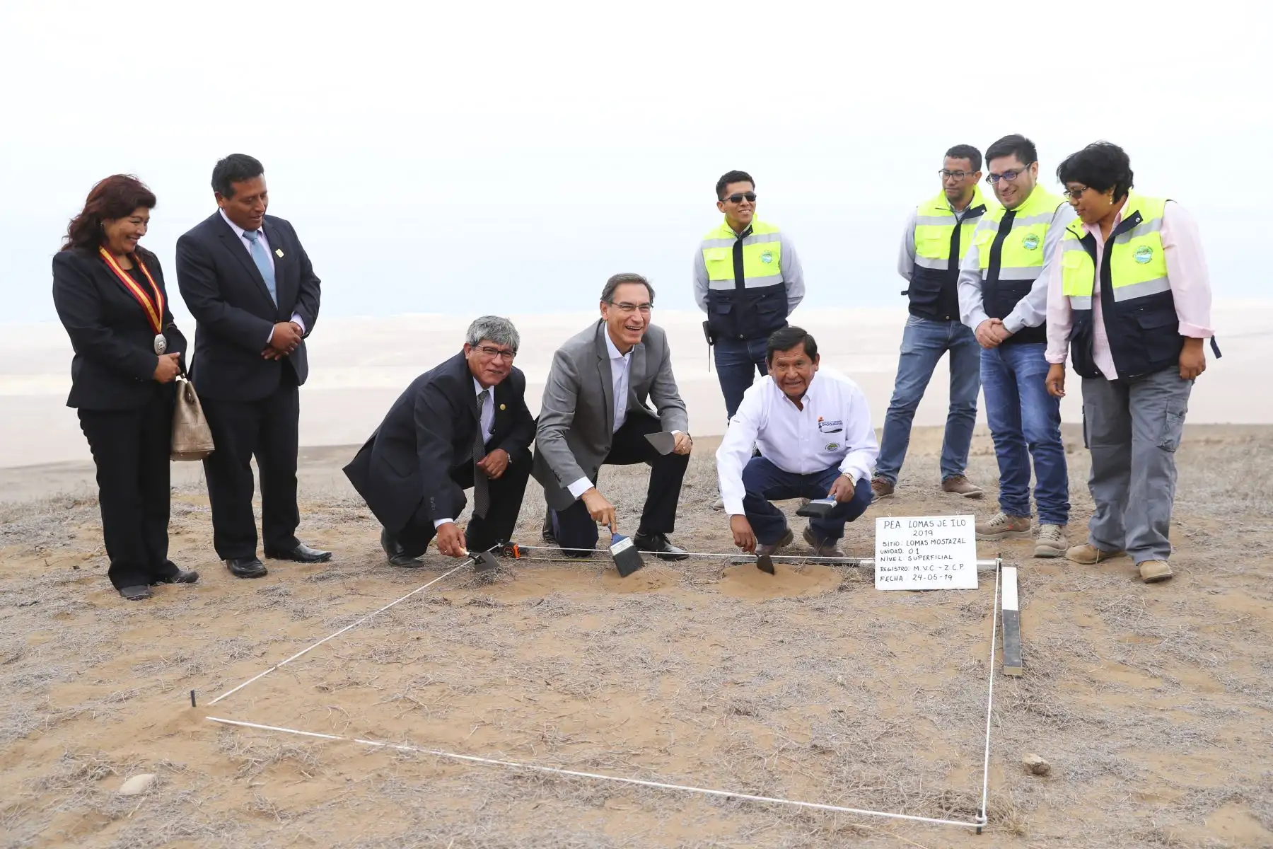 Jefe de Estado Martin Vizcarra anunció Proyecto de Rescate Arqueológico Lomas de Ilo, en el distrito El Algarrobal, en la provincia de Ilo, de la región Moquegua.Foto: ANDINA/Prensa Presidencia