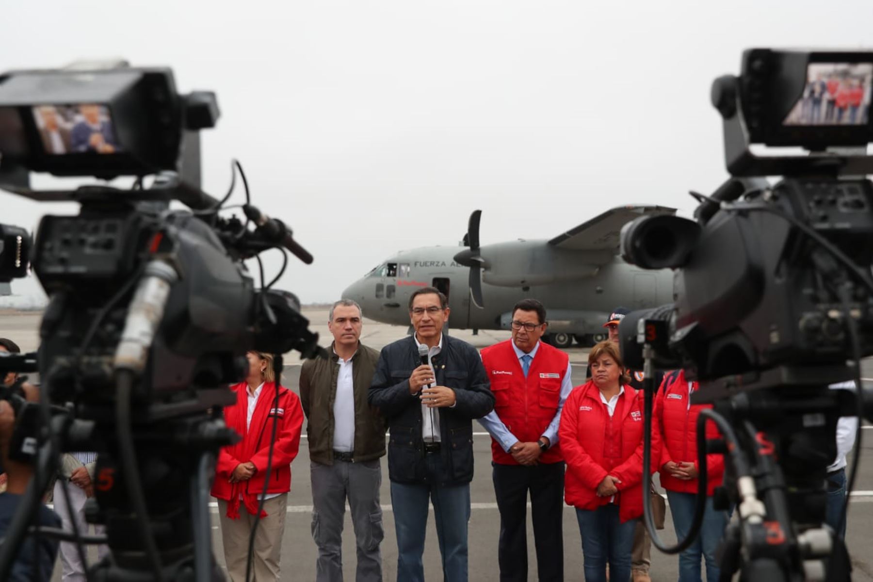 El presidente de la República, Martín Vizcarra viajó a Yurimaguas y otros ministros de Estado se trasladaron a las zonas afectadas por el sismo de magnitud 7.5.Foto: ANDINA/Prensa Presidencia