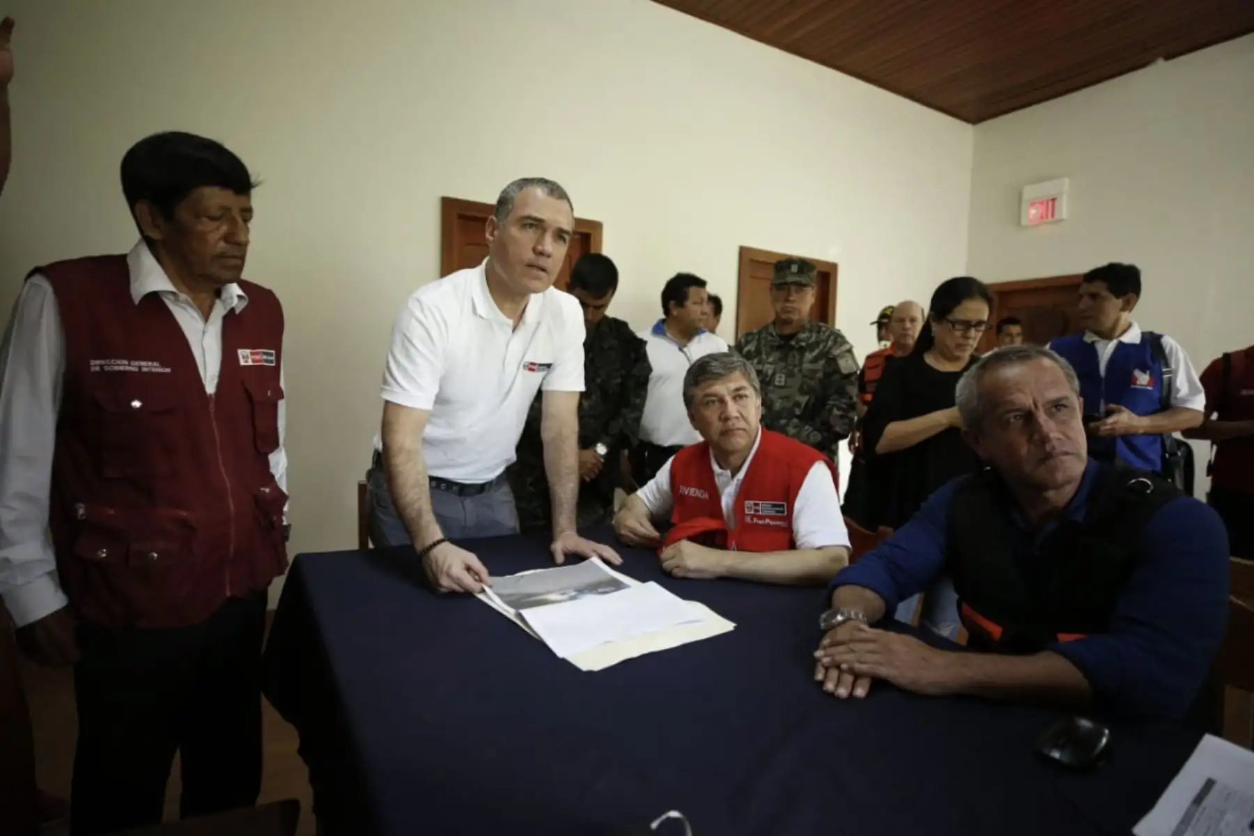 Primer Ministro Salvador del Solar, se reúne con autoridades de San Martín tras el sismo de magnitud 7.5 registrado esta madrugada. Foto: ANDINA/ PCM
