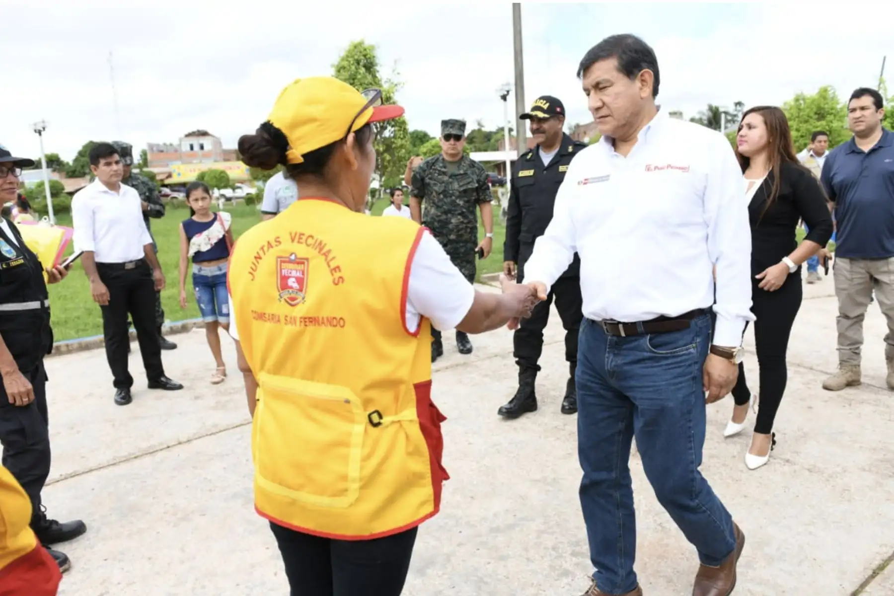 Ministro del Interior, Carlos Morán, llegó a Pucallpa, en la región Ucayali, para supervisar in situ los efectos del fuerte sismo registrado esta madrugada en la región Loreto. Foto: ANDINA/ MININTER