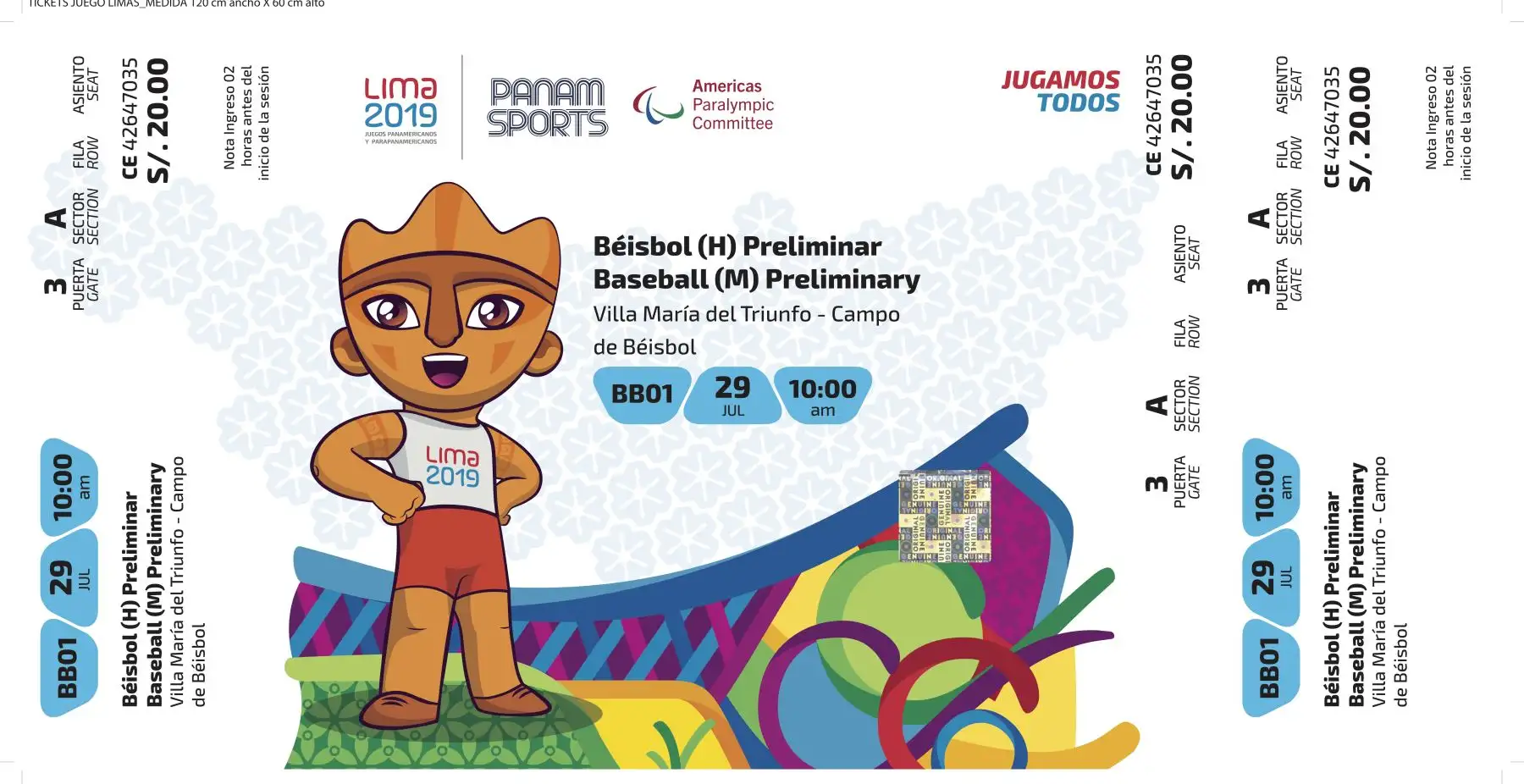 Este es el modelo de entrada para los Juegos Panamericanos.