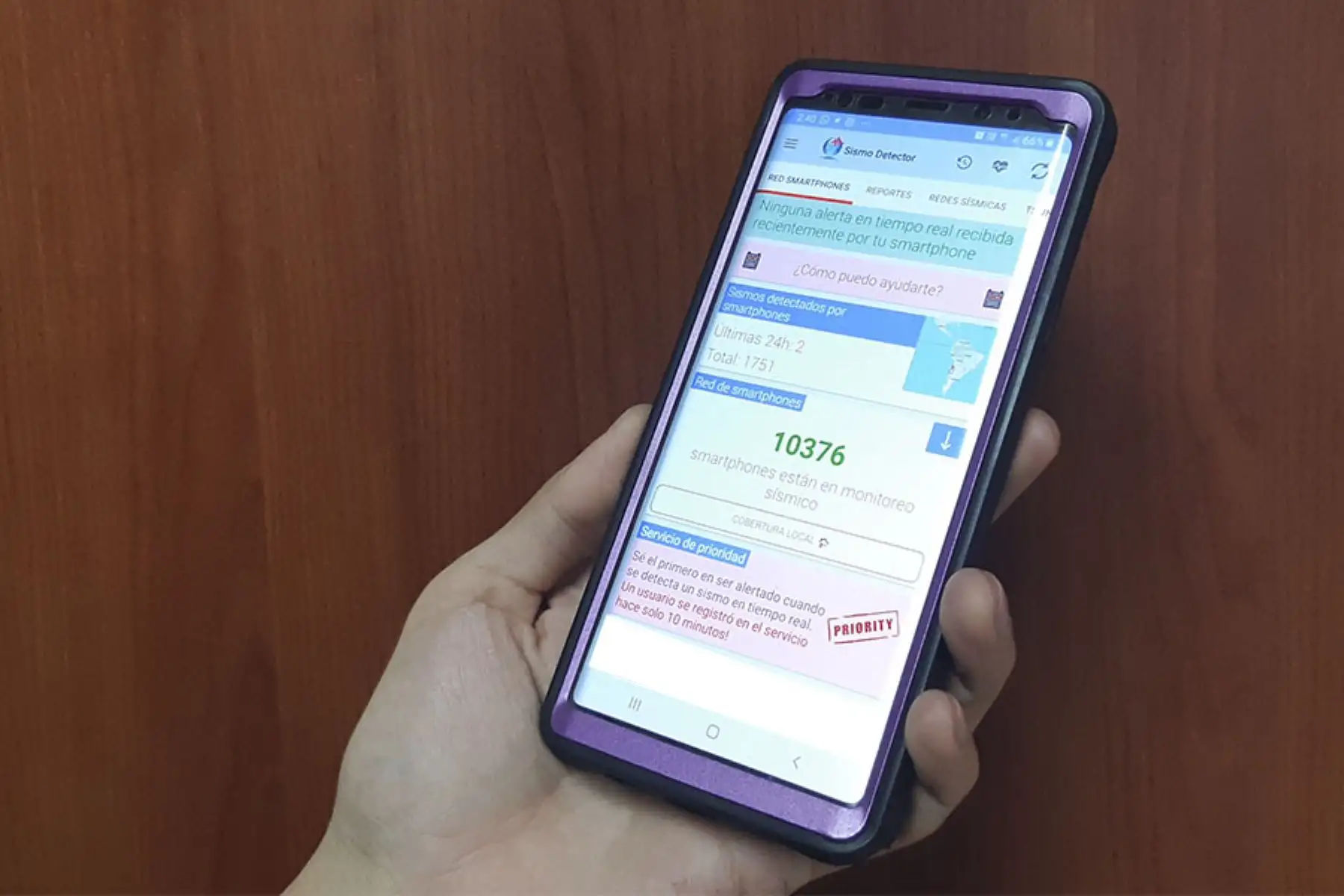 La app Sismo Detector alertó a sus usuarios al menos 20 segundos antes del movimiento sísmico en Loreto.