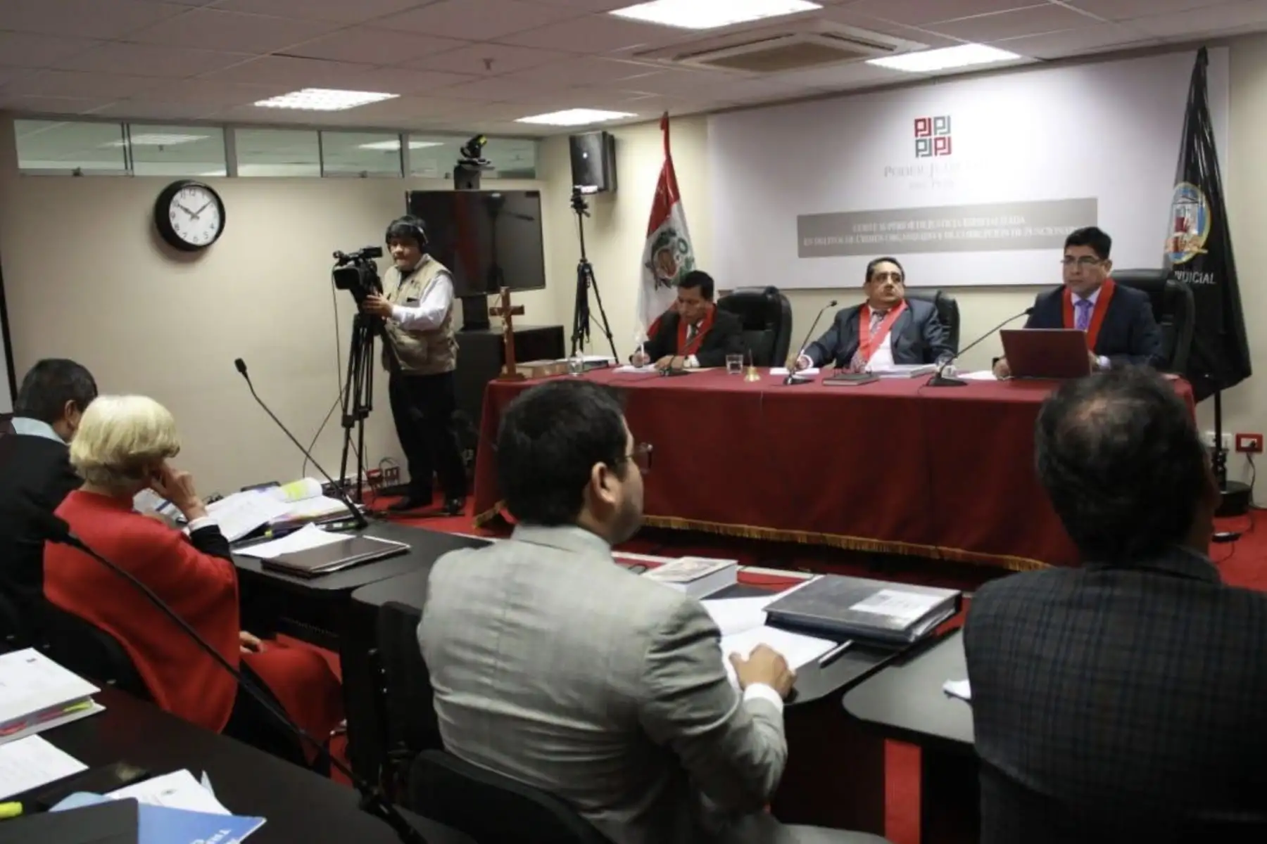 Primera Sala Penal de Apelaciones Nacional Permanente Especializada en Delitos de Corrupción de Funcionarios realiza audiencia de apelación de exalcaldesa Susana Villarán y otros a prisión preventiva por asociación ilícita, cohecho pasivo propio y lavado de activos. Foto: ANDINA/Poder Judicial