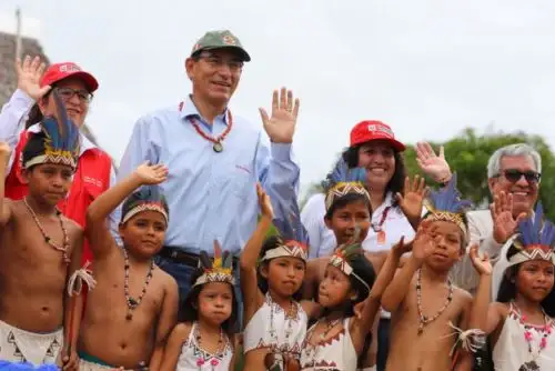 Iniciativa Patrimonio Natural del Perú, compromiso lanzado oficialmente hoy por el presidente de la República, Martín Vizcarra Cornejo, en la comunidad de Buenos Aires, ubicada en el corazón de la Reserva Nacional Pacaya Samiria (región Loreto).