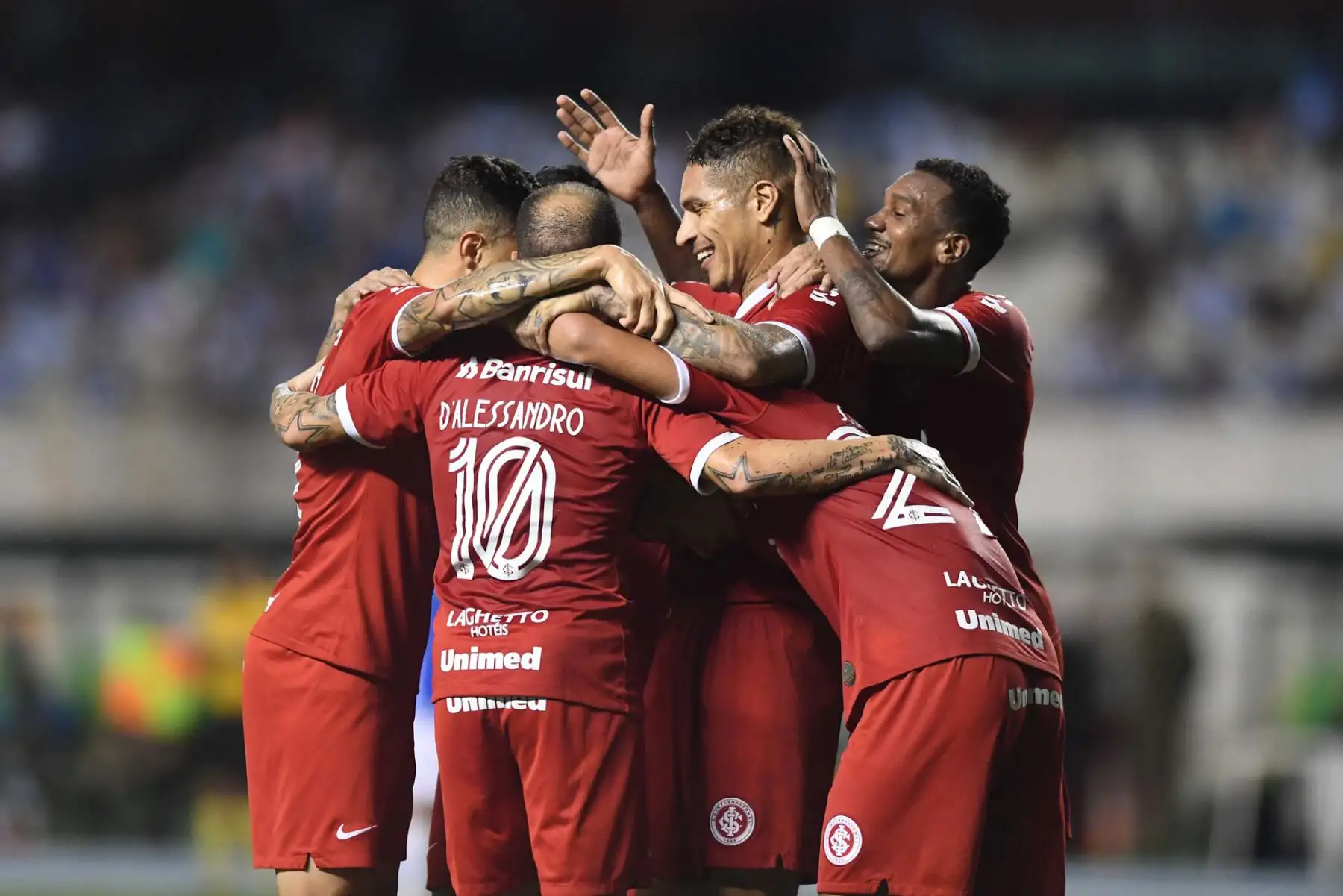 Paolo Guerrero anotó su octavo gol con el Internacional por la vuelta de octavos de final de la Copa Brasil. Foto: Ricardo Duarte/ Internacional