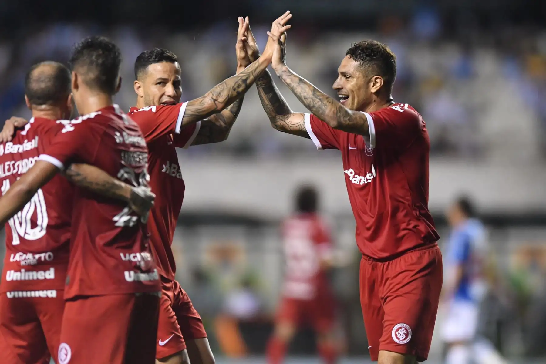 Paolo Guerrero anotó su octavo gol con el Internacional por la vuelta de octavos de final de la Copa Brasil. Foto: Ricardo Duarte/ Internacional