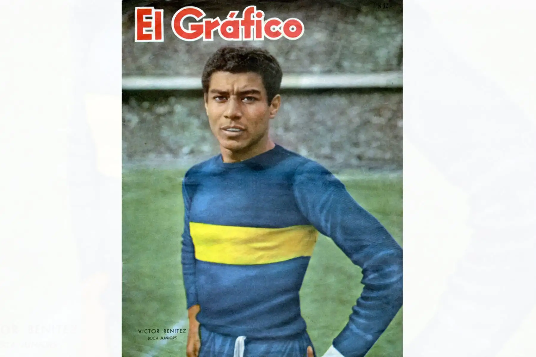 Portada de la revista argentina El Gráfico con el peruano Víctor Benítez en la portada.