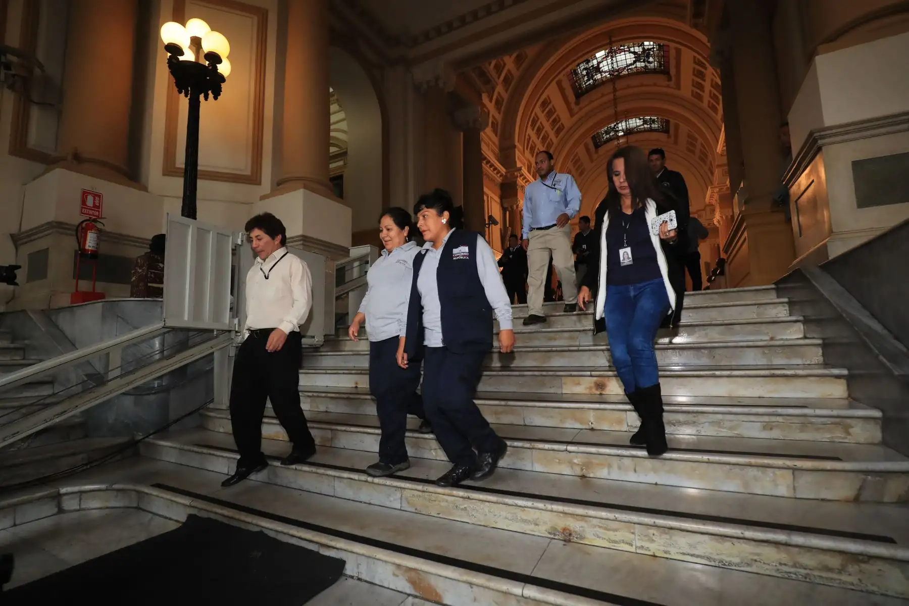 Simulacro Nacional de Sismo en el Congreso de la República.

Foto: ANDINA/Juan Carlos Guzmán Negrini.