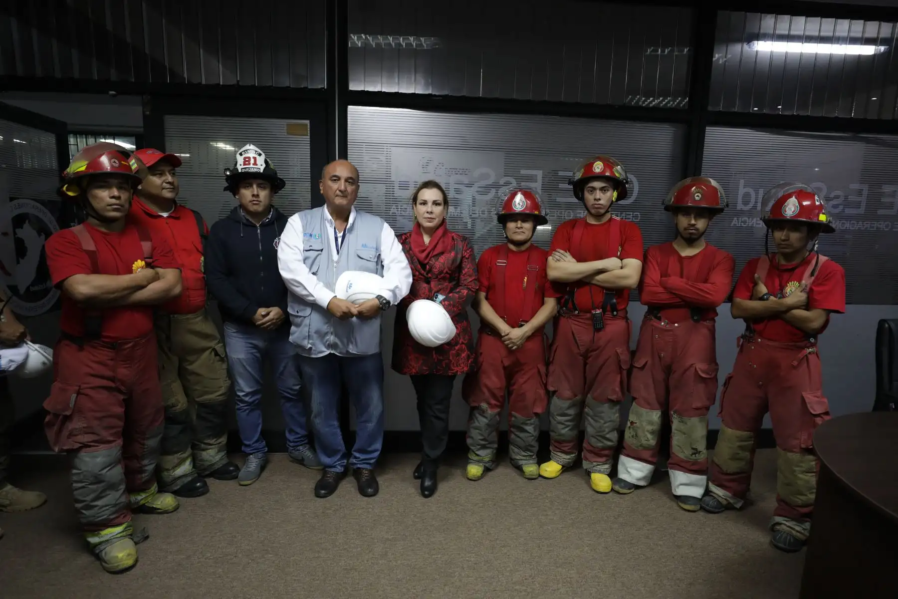 Presidenta ejecutiva Fiorella Molinelli junto a trabajadores y asegurados de Essalud, participaron del simulacro de sismo nacional 2019.Foto: ANDINA/Difusión