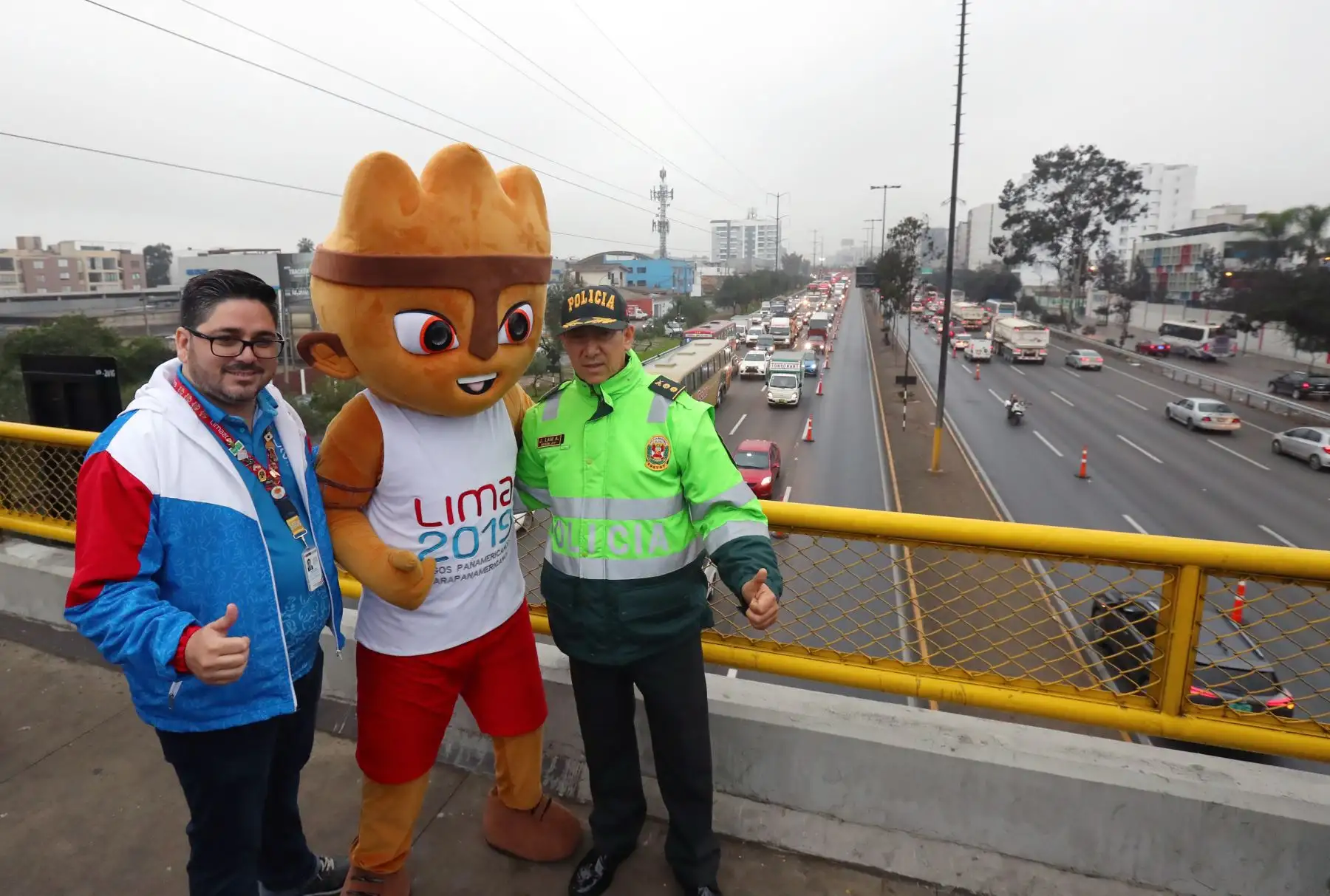 Policía Nacional realiza la  primera prueba del carril para los juegos  Lima 2019 Foto: ANDINA/Norman Córdova