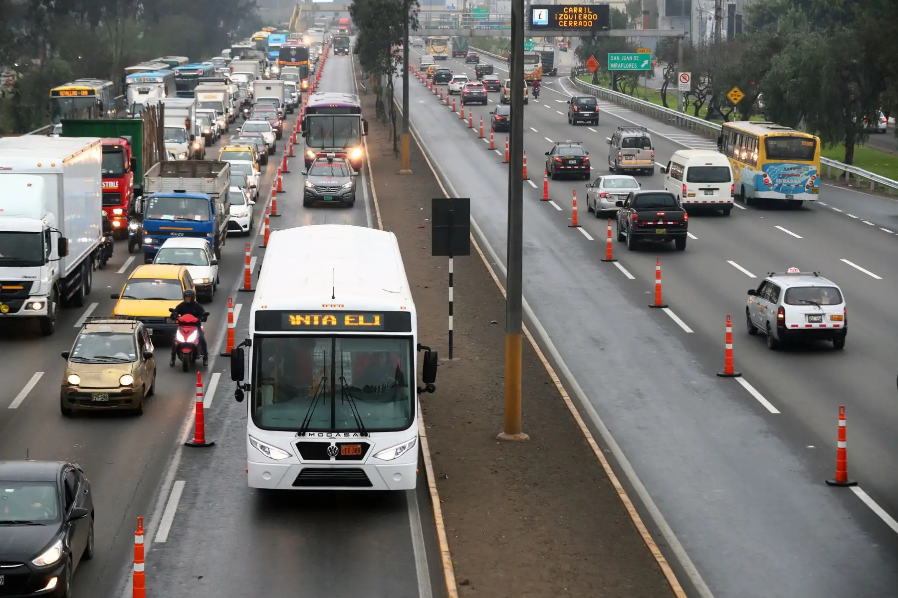 Policía Nacional realiza la  primera prueba del carril para los juegos  Lima 2019 Foto: ANDINA/Norman Córdova