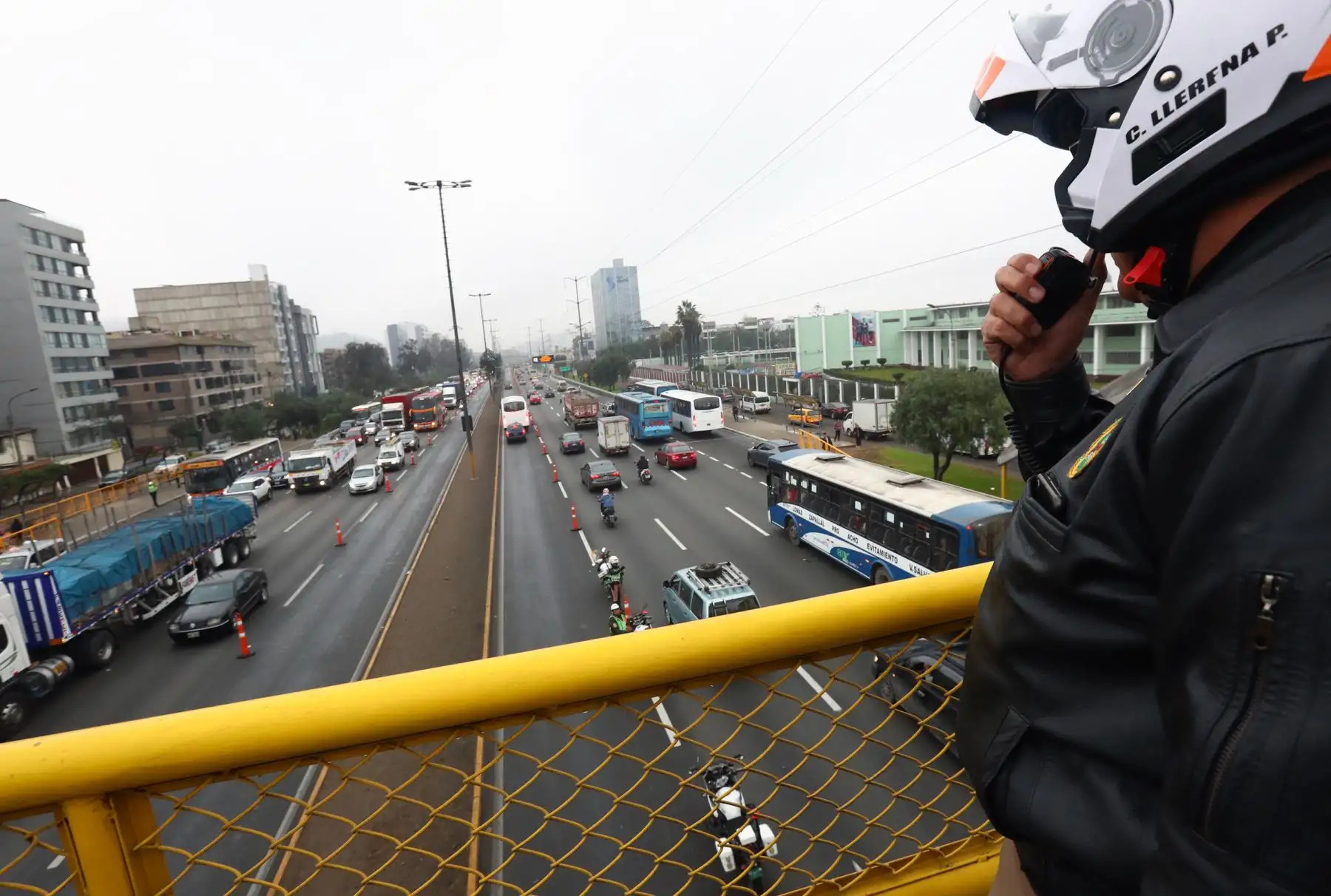 Policía Nacional realiza la  primera prueba del carril para los juegos  Lima 2019 Foto: ANDINA/Norman Córdova