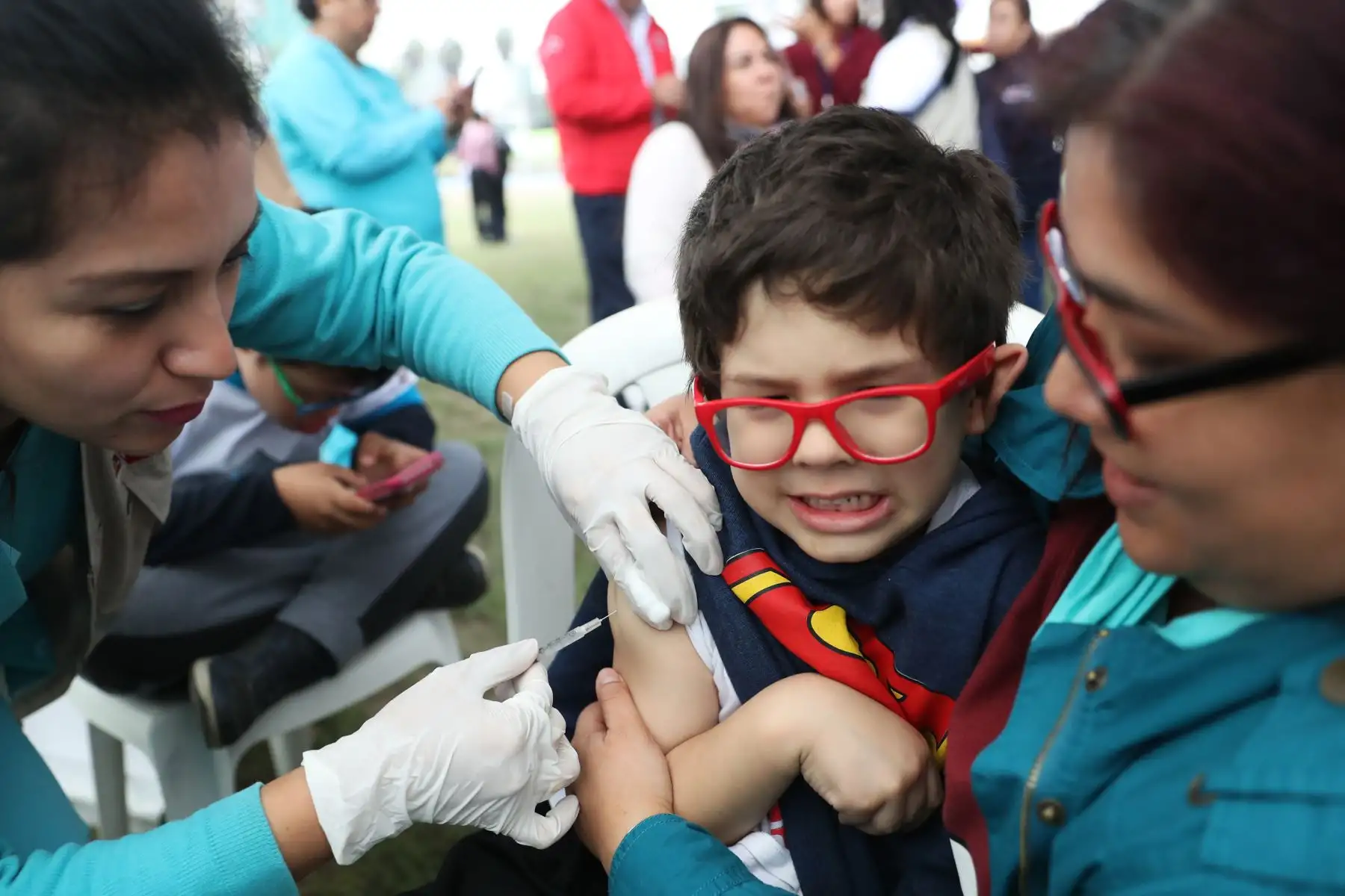 La campaña también contó con vacunación contra la sarampión e influenza. Foto: ANDINA/Melina Mejía