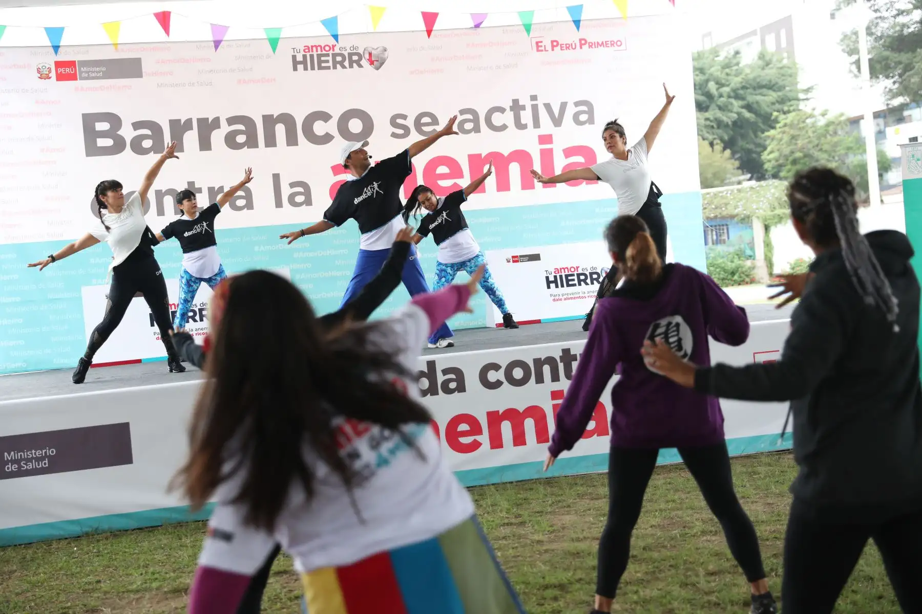 Con el objetivo de concientizar a los vecinos del distrito de Barranco,  sobre la importancia de disminuir esta enfermedad, la campaña también realiza una aerotón. Foto: ANDINA/Melina Mejía