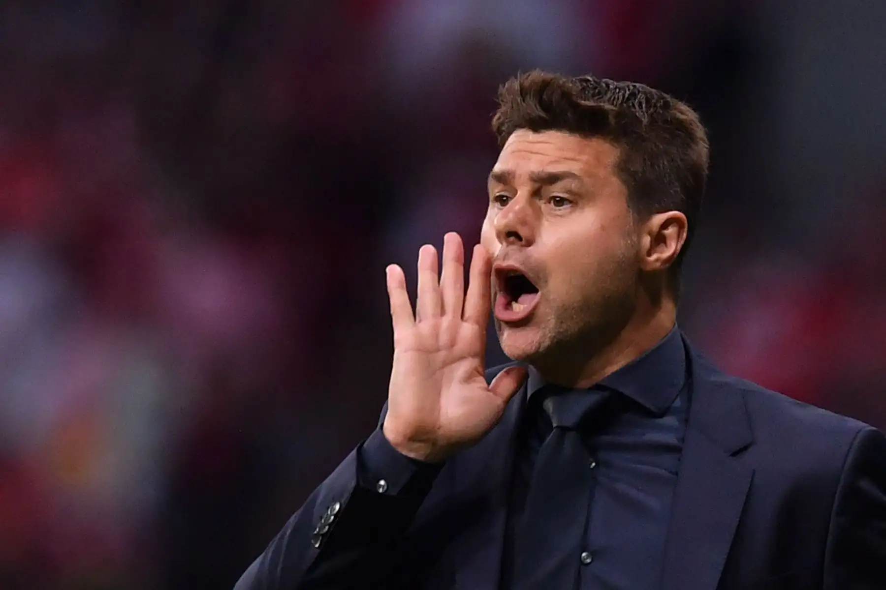 El entrenador en jefe de Tottenham Hotspur, Mauricio Pochettino, grita las instrucciones durante el último partido de fútbol de la UEFA Champions League entre el Liverpool y el Tottenham.
Foto:AFP