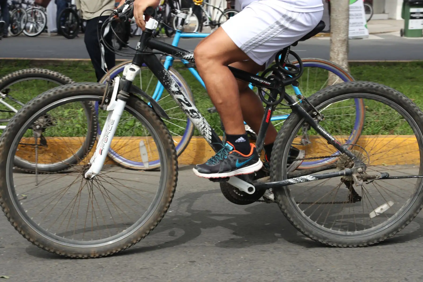 Con la presencia de las ministras del Ambiente y Transportes, Lucia Ruíz y  María Jara y del alcalde de Lima, Jorge Muñoz; se realizó la bicicleteada por una movilidad sostenible. Foto: ANDINA/Melina Mejía