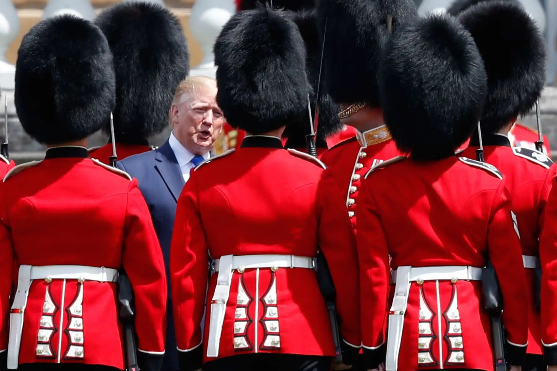 El presidente de los Estados Unidos, Donald Trump, en el Palacio de Buckingham en Londres. Foto: AFP