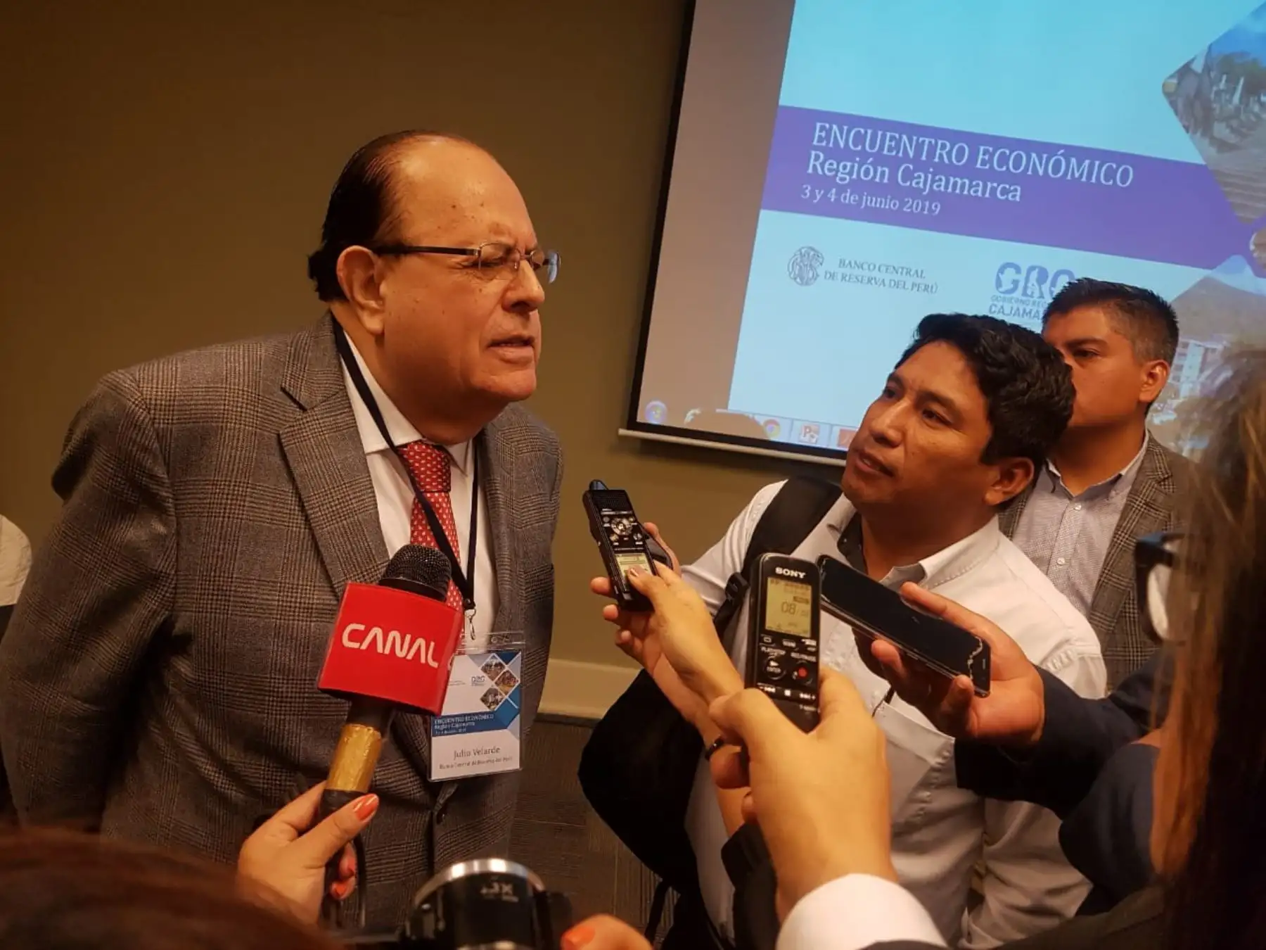 Presidente del BCR, Julio Velarde, en Cajamarca.