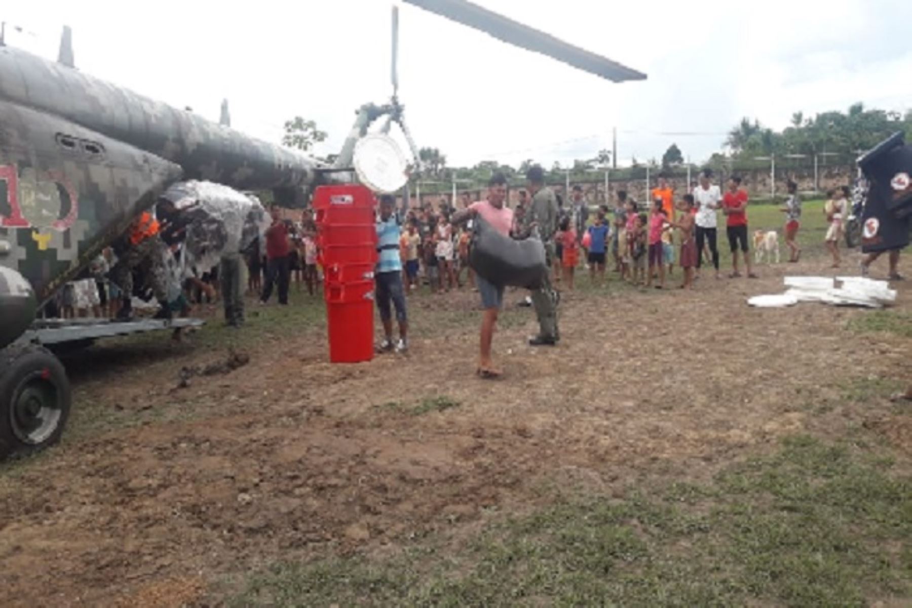 Ejército lleva ayuda del Indeci al distrito loretano de Lagunas ANDINA/Difusión