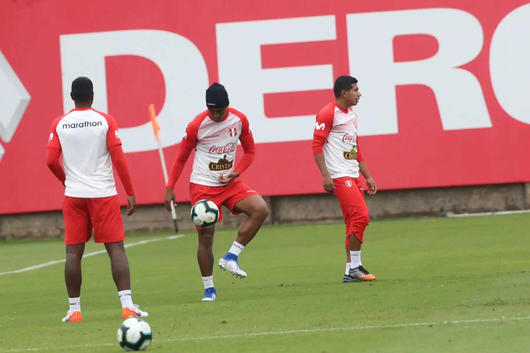 Selección Peruana de Fútbol realiza entrenamientos previo a los partidos amistosos. 
Foto: ANDINA/Jhony Laurente
