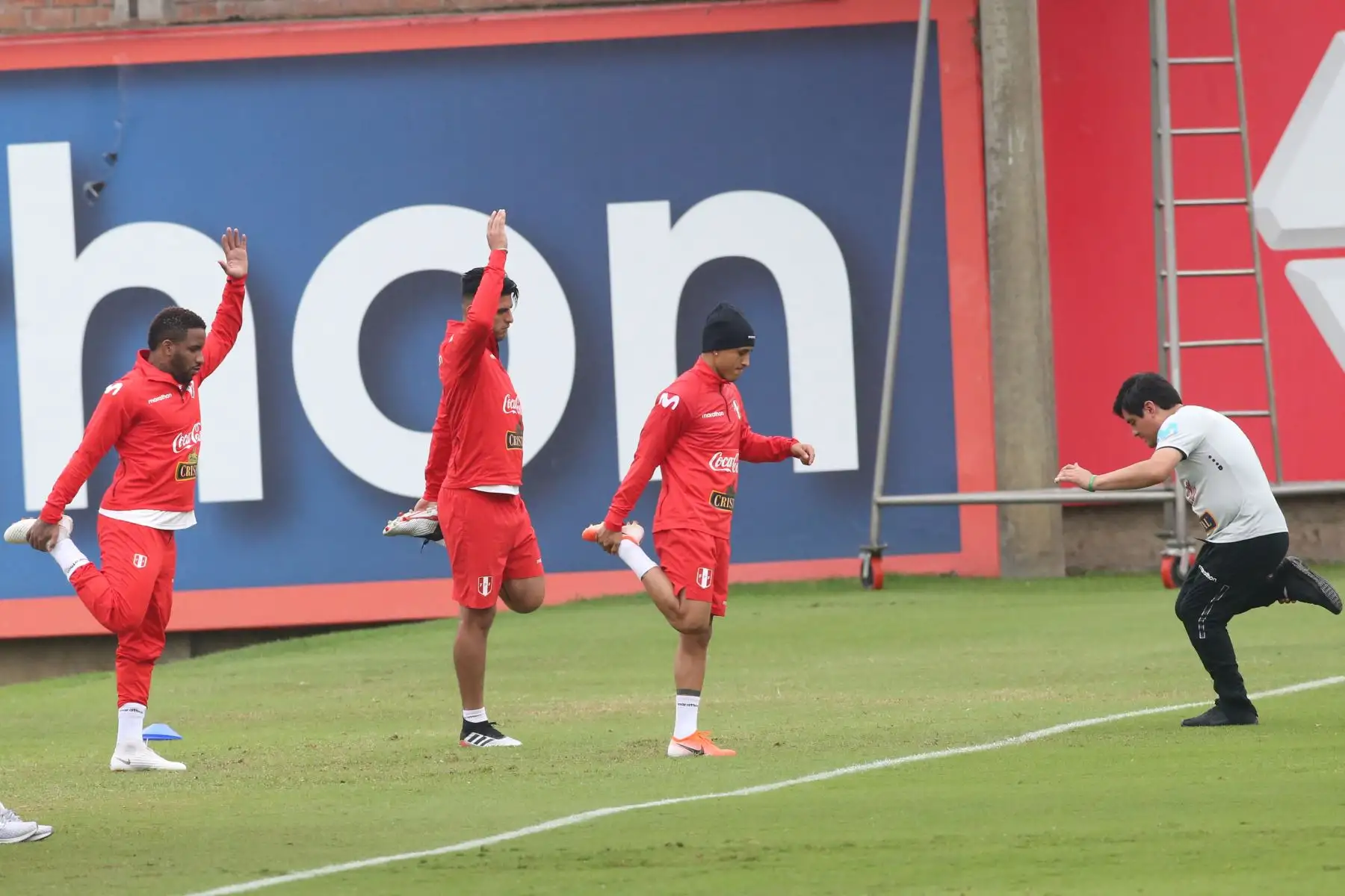 Selección Peruana de Fútbol realiza entrenamientos previo a los partidos amistosos. 
Foto: ANDINA/Jhony Laurente