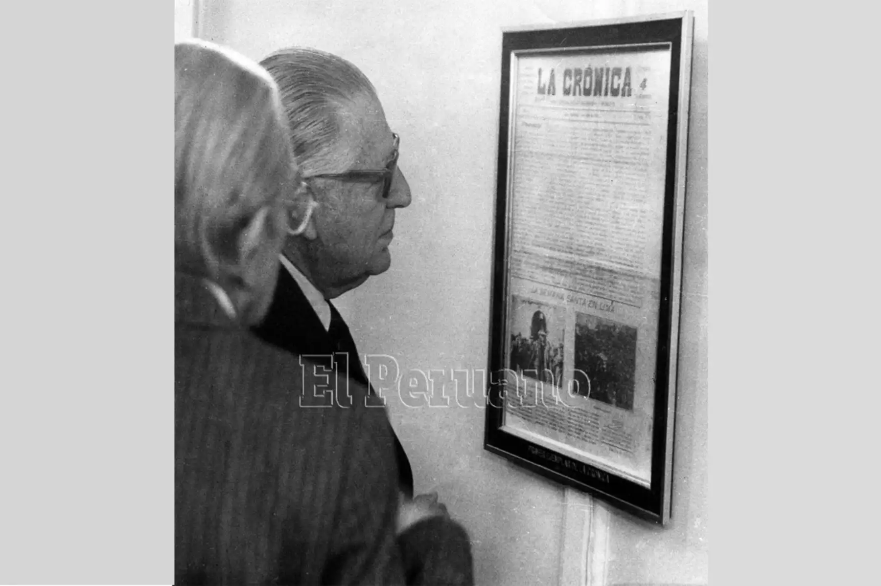 Lima - 16 setiembre 1981 / El presidente Fernando Belaunde Terry visita La Crónica, diario que edita Editora Perú.
Foto: ANDINA/Archivo diario El Peruano
