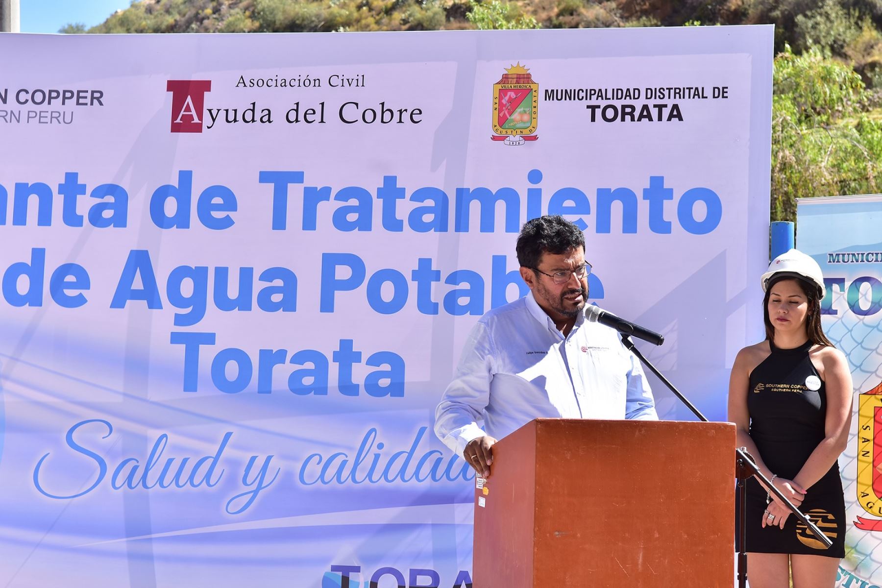 Anuncian nuevo proyecto de saneamiento en distrito de Torata, en Moquegua, que se financiará vía el mecanismo de obras por impuestos. ANDINA/Difusión