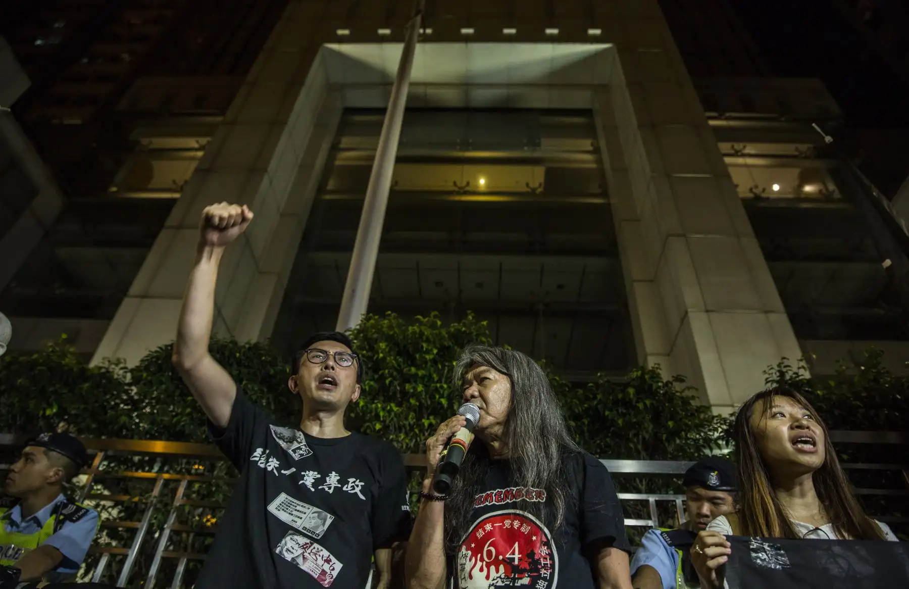 Activistas a favor de la democracia participan de una marcha de protesta en Hong Kong al conmemorarse el 30 aniversario de Tiananmen. Foto: AFP. Foto: AFP