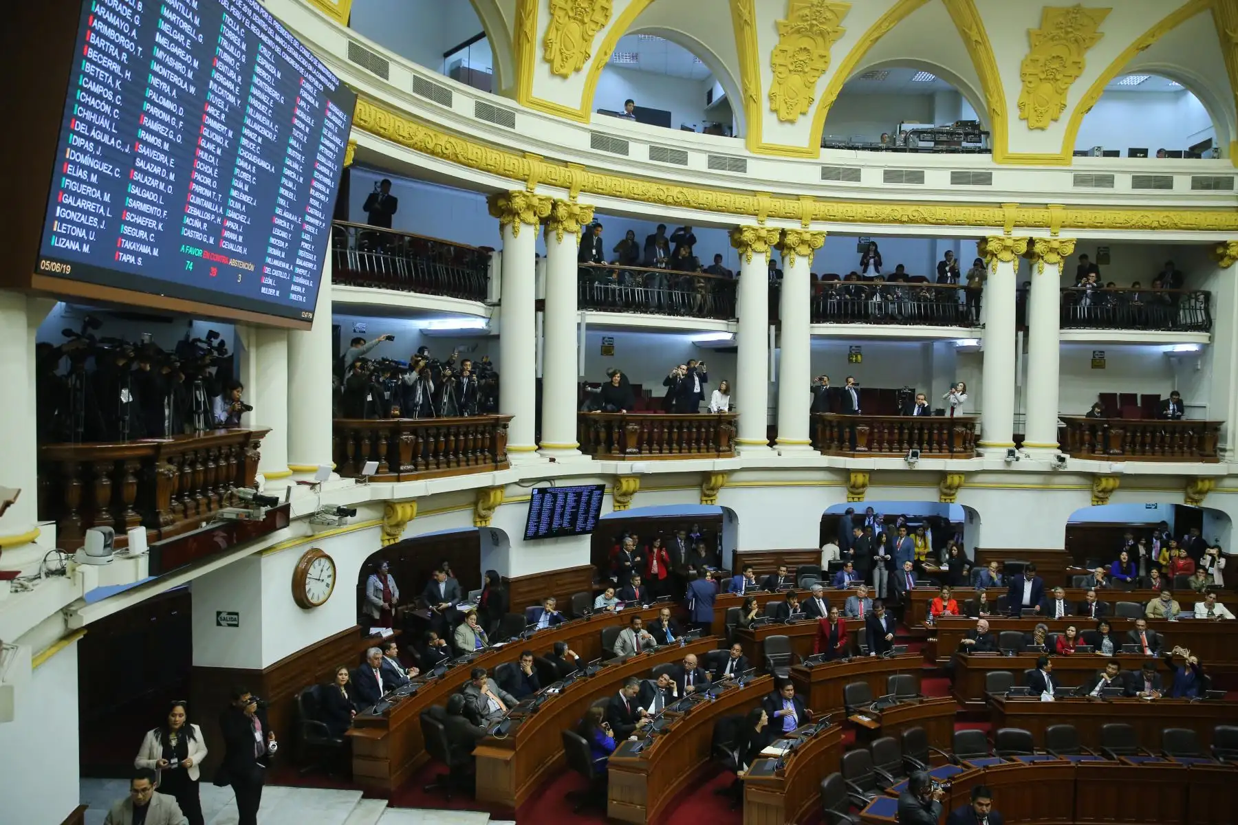Votación en el pleno del Congreso. Foto: ANDINA/Vidal Tarqui