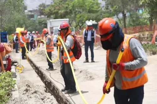 Tendido de redes de gas natural. Cortesía