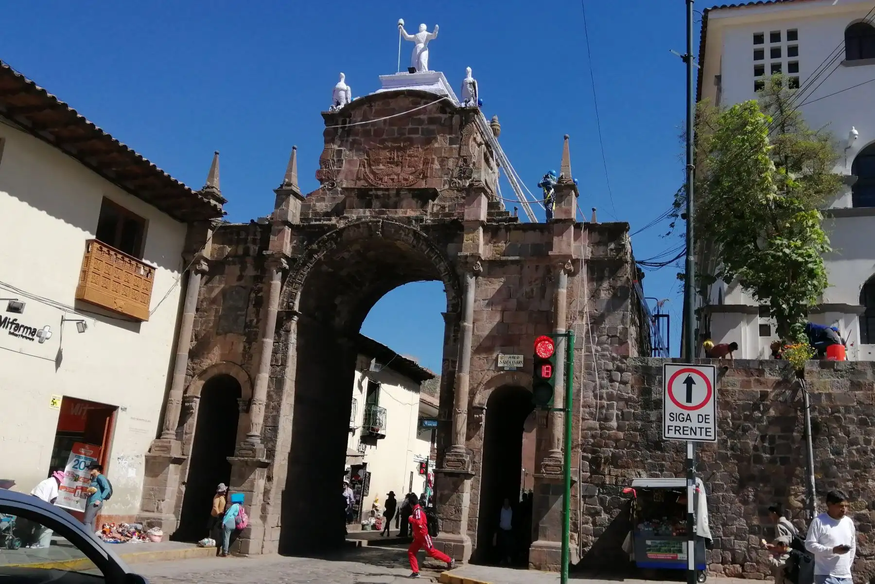 Cusco inicia la recuperación de monumento histórico El Arco de Santa Clara. Foto: ANDINA/Percy Hurtado Santillán.
