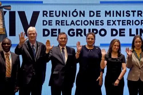 Reunión de ministros de Relaciones Exteriores del Grupo de Lima en Guatemala. Foto: AFP.