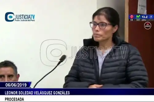 Profesora expuso por breves minutos durante audiencia. Foto: Captura