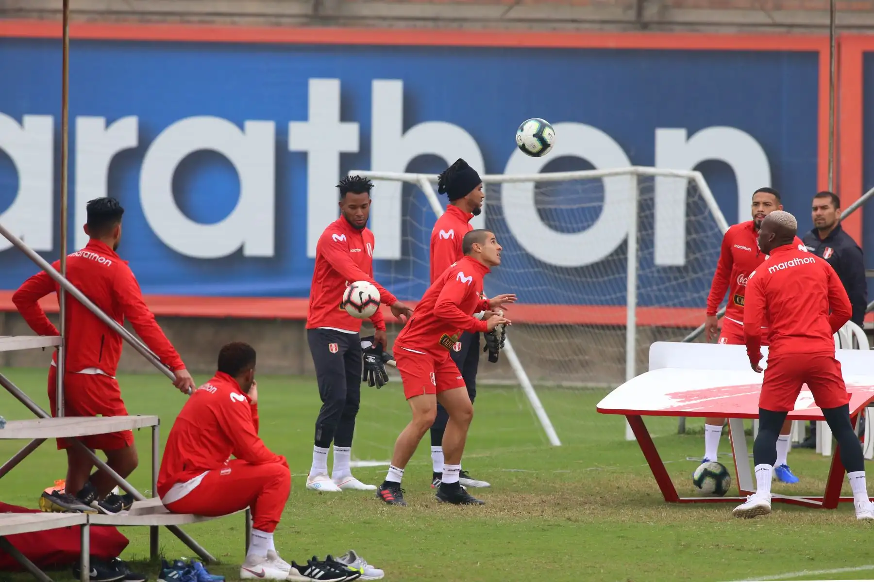 Entrenamiento de la selección Peruana de fútbol previo al partido amistoso, con la selección de Colombia, en la Videna. Foto: ANDINA/Vidal Tarqui