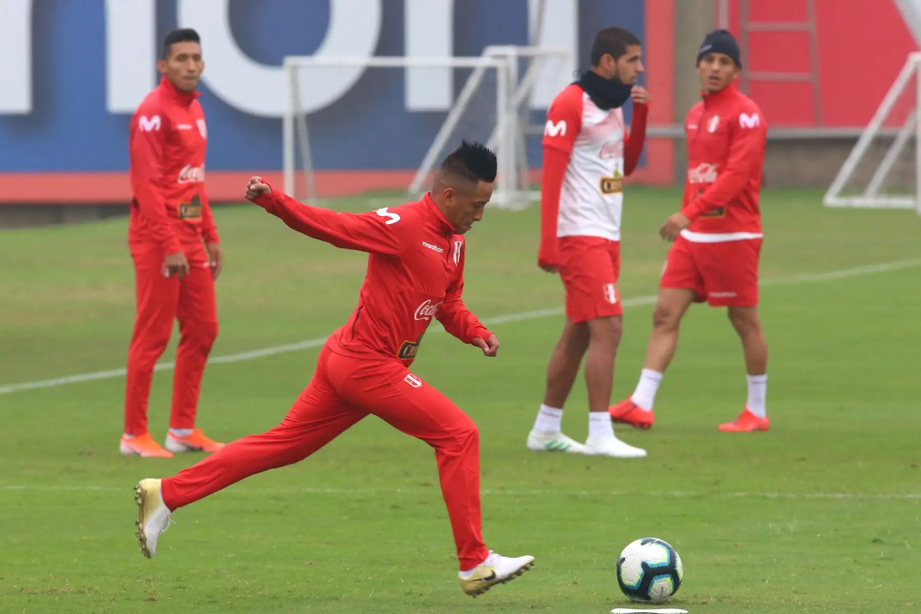 Entrenamiento de la selección Peruana de fútbol previo al partido amistoso, con la selección de Colombia, en la Videna. Foto: ANDINA/Vidal Tarqui