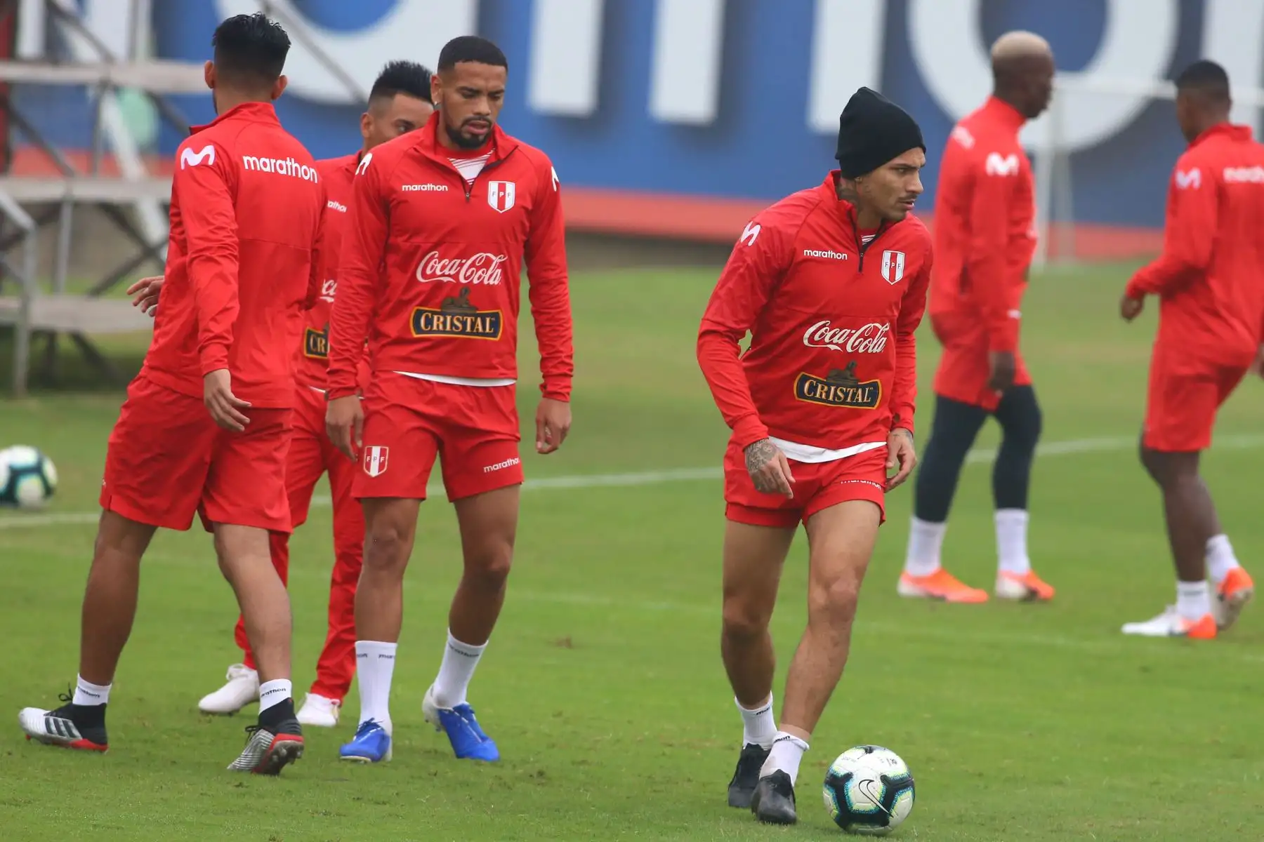 Entrenamiento de la selección Peruana de fútbol previo al partido amistoso, con la selección de Colombia, en la Videna. Foto: ANDINA/Vidal Tarqui