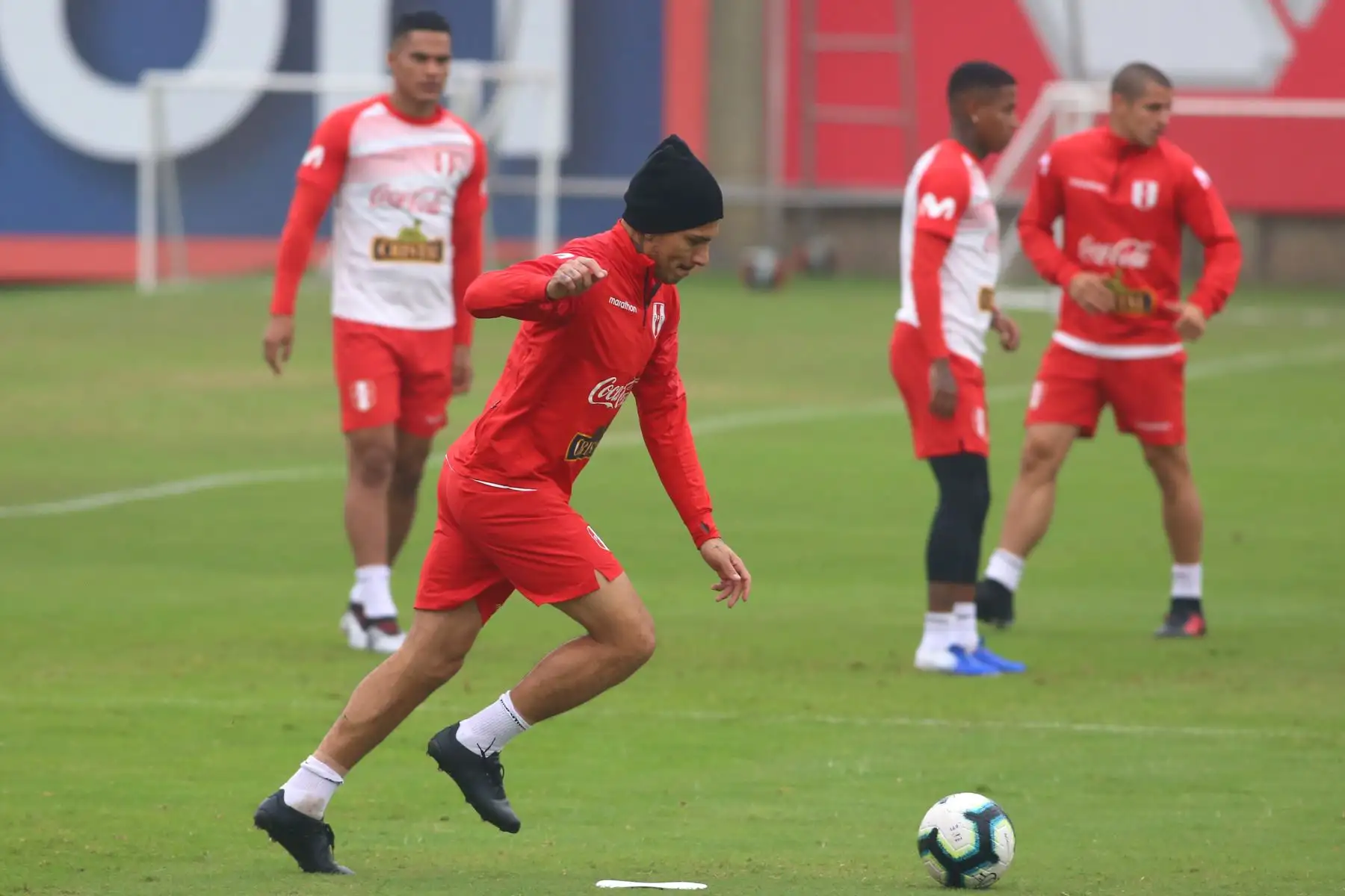 Entrenamiento de la selección Peruana de fútbol previo al partido amistoso, con la selección de Colombia, en la Videna. Foto: ANDINA/Vidal Tarqui