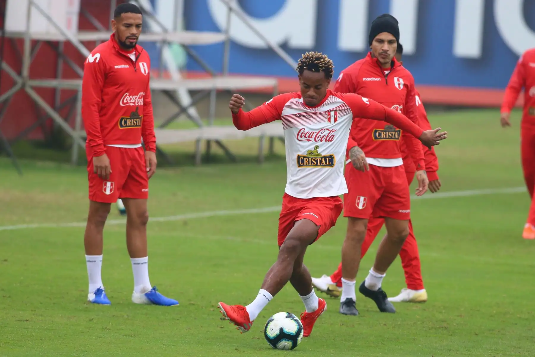 Entrenamiento de la selección Peruana de fútbol previo al partido amistoso, con la selección de Colombia, en la Videna. Foto: ANDINA/Vidal Tarqui